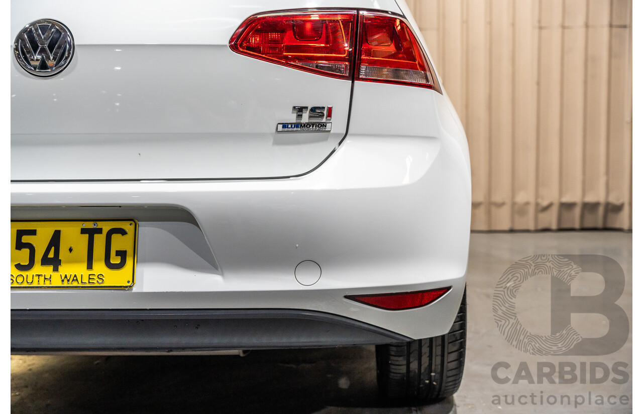 6/2015 Volkswagen Golf 90 TSI MK7 MY15 5d Hatchback White Turbo 1.4L