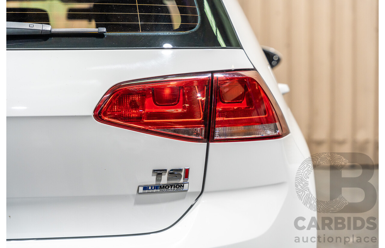 6/2015 Volkswagen Golf 90 TSI MK7 MY15 5d Hatchback White Turbo 1.4L