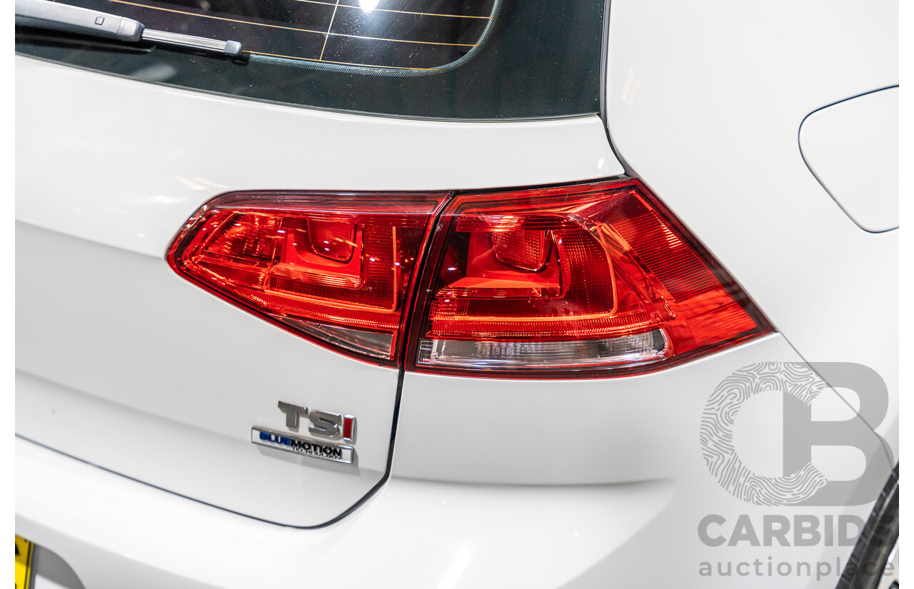 6/2015 Volkswagen Golf 90 TSI MK7 MY15 5d Hatchback White Turbo 1.4L