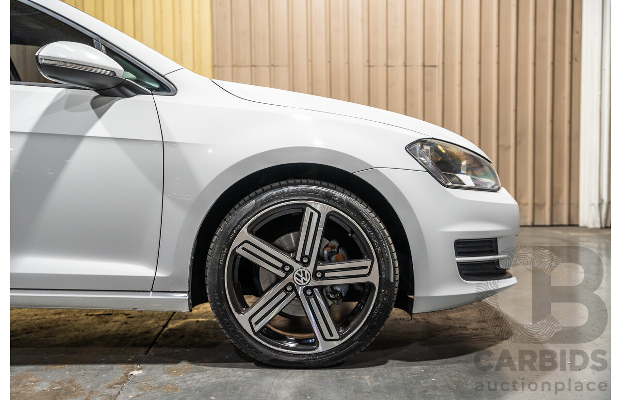 6/2015 Volkswagen Golf 90 TSI MK7 MY15 5d Hatchback White Turbo 1.4L