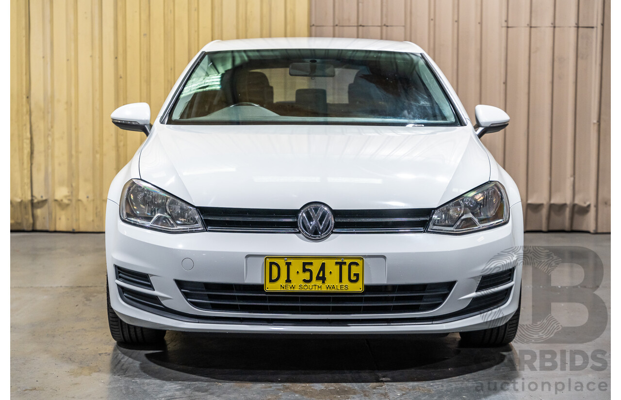 6/2015 Volkswagen Golf 90 TSI MK7 MY15 5d Hatchback White Turbo 1.4L