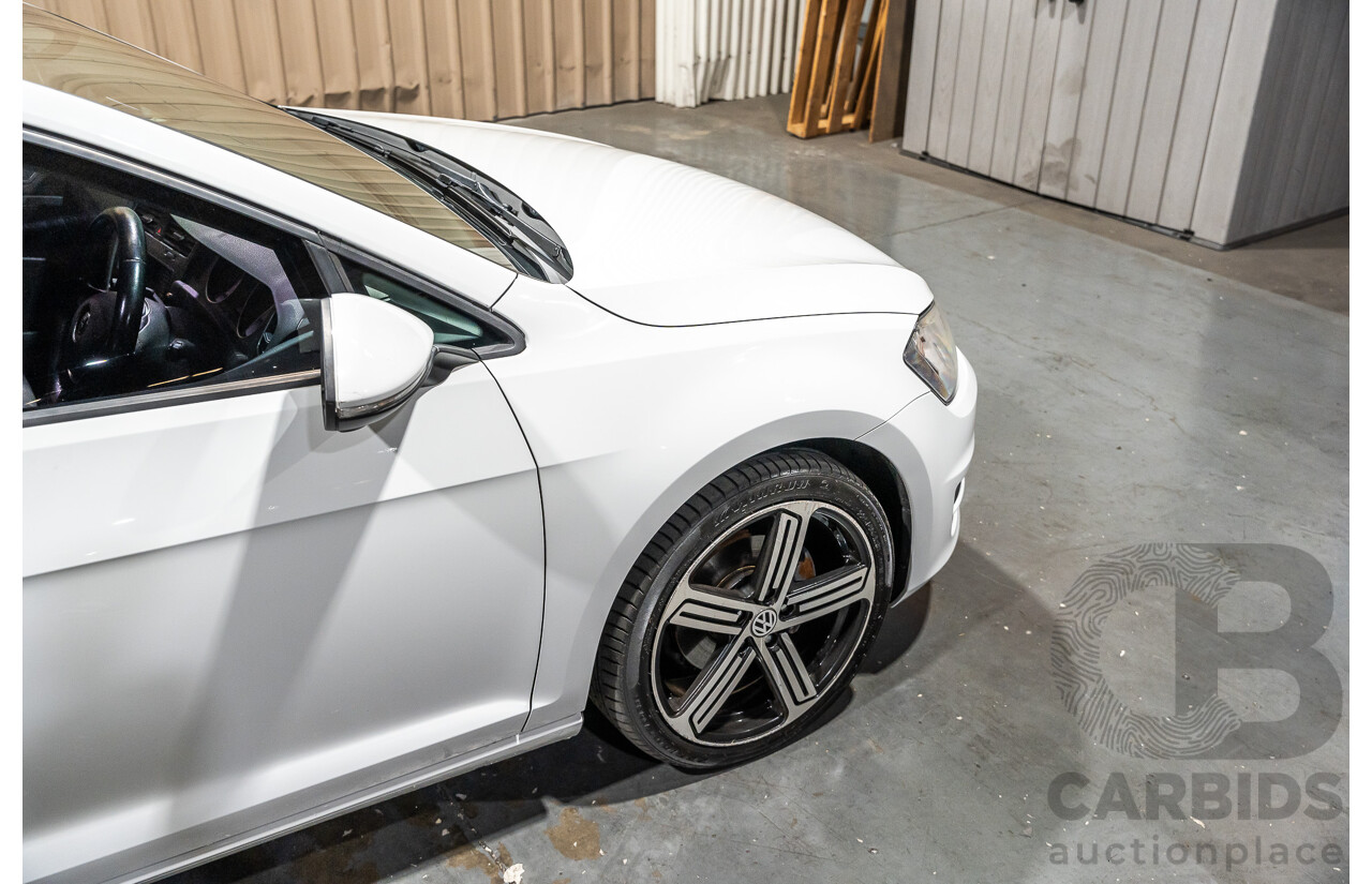 6/2015 Volkswagen Golf 90 TSI MK7 MY15 5d Hatchback White Turbo 1.4L