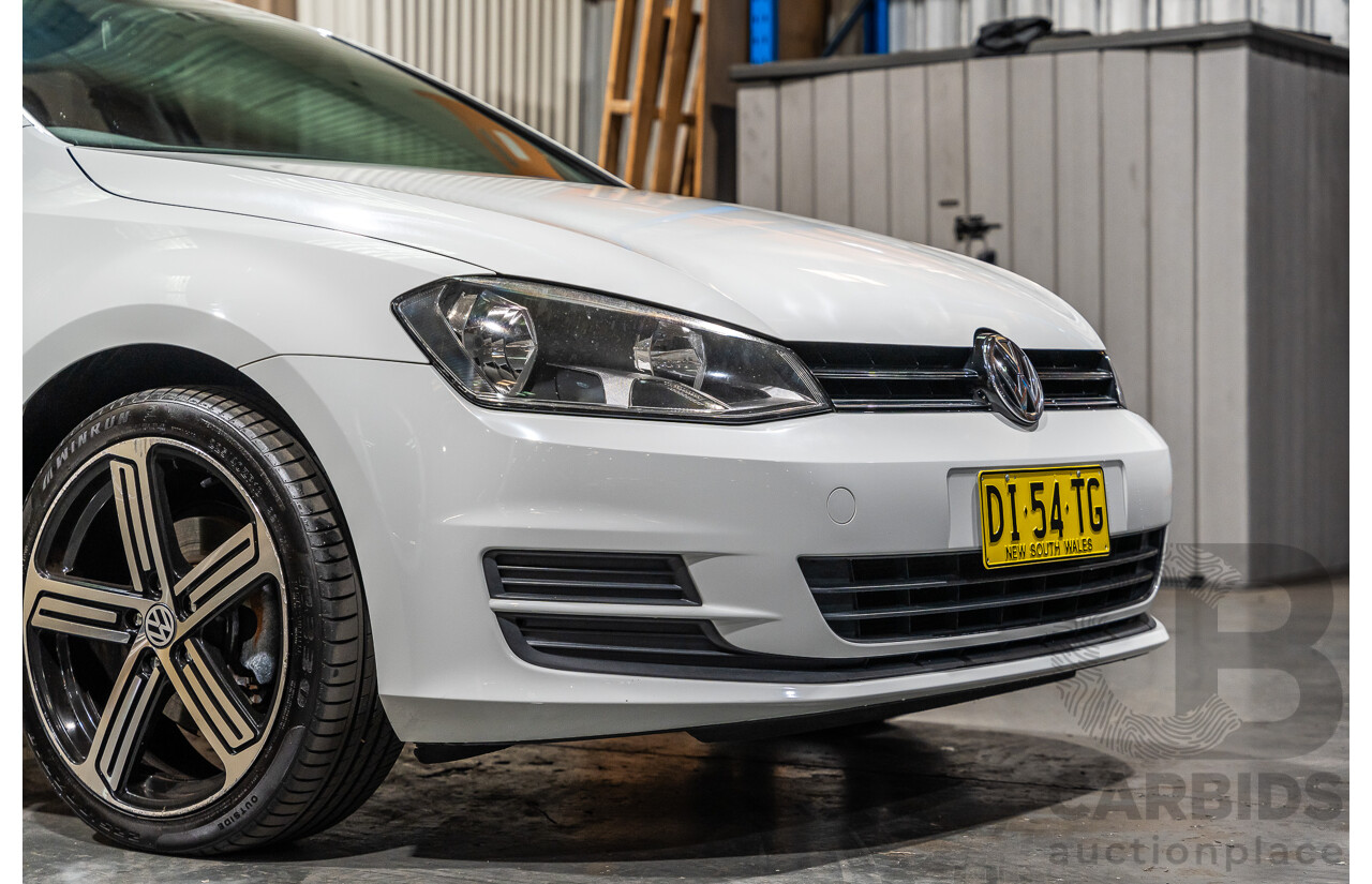 6/2015 Volkswagen Golf 90 TSI MK7 MY15 5d Hatchback White Turbo 1.4L
