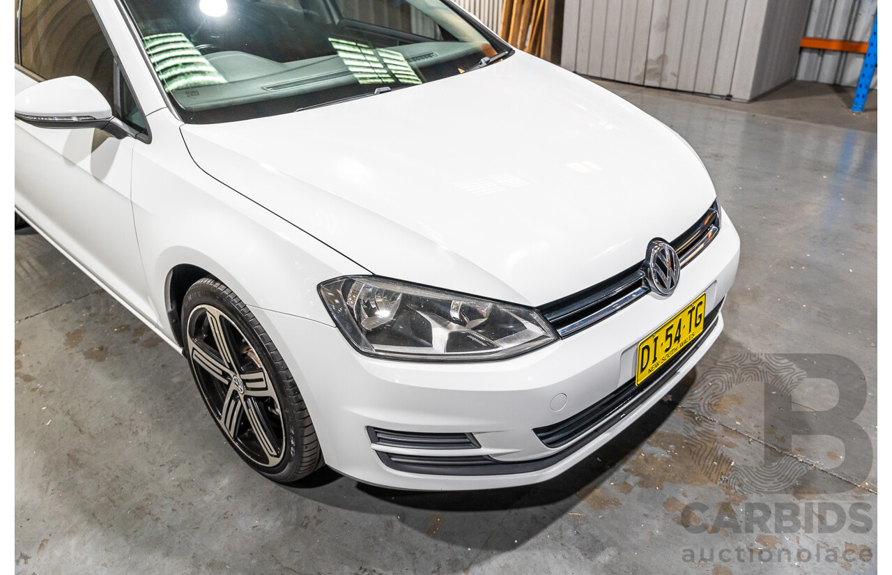 6/2015 Volkswagen Golf 90 TSI MK7 MY15 5d Hatchback White Turbo 1.4L