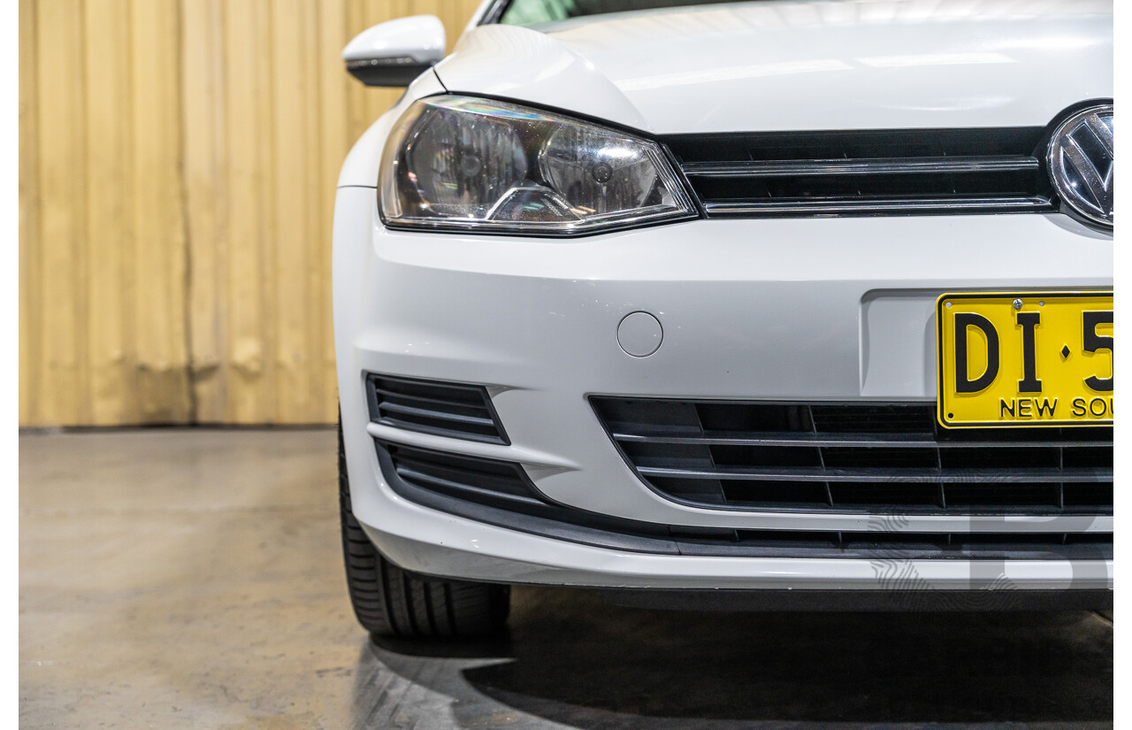 6/2015 Volkswagen Golf 90 TSI MK7 MY15 5d Hatchback White Turbo 1.4L