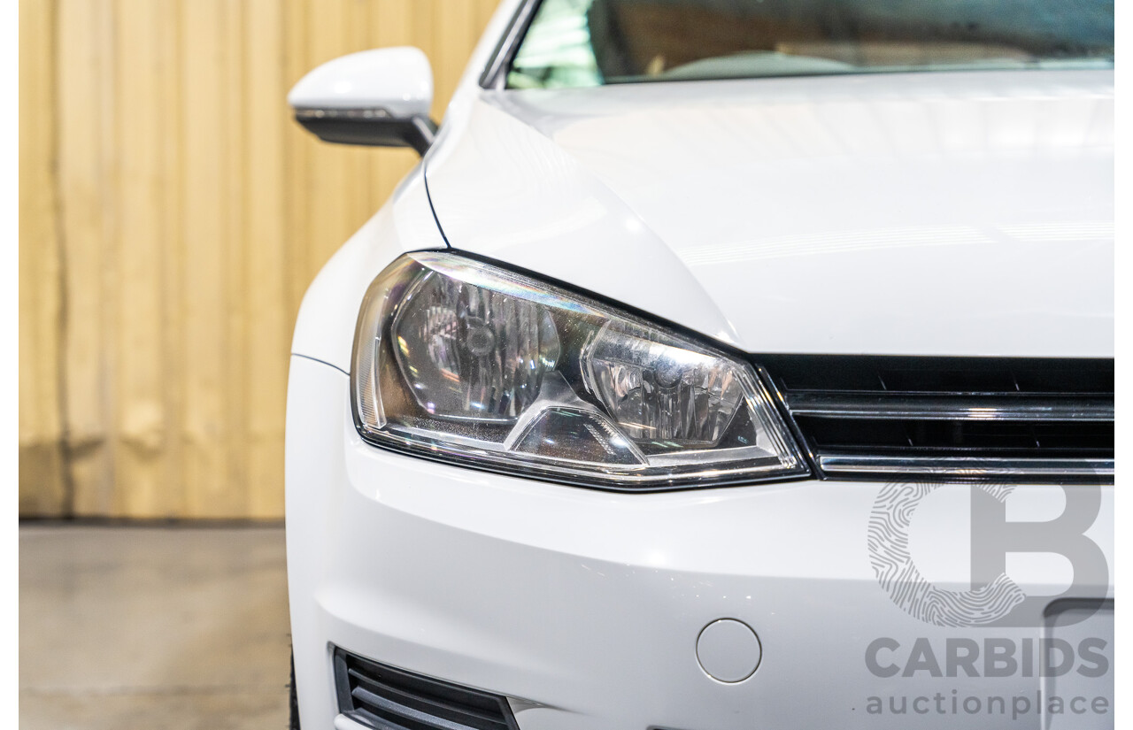 6/2015 Volkswagen Golf 90 TSI MK7 MY15 5d Hatchback White Turbo 1.4L