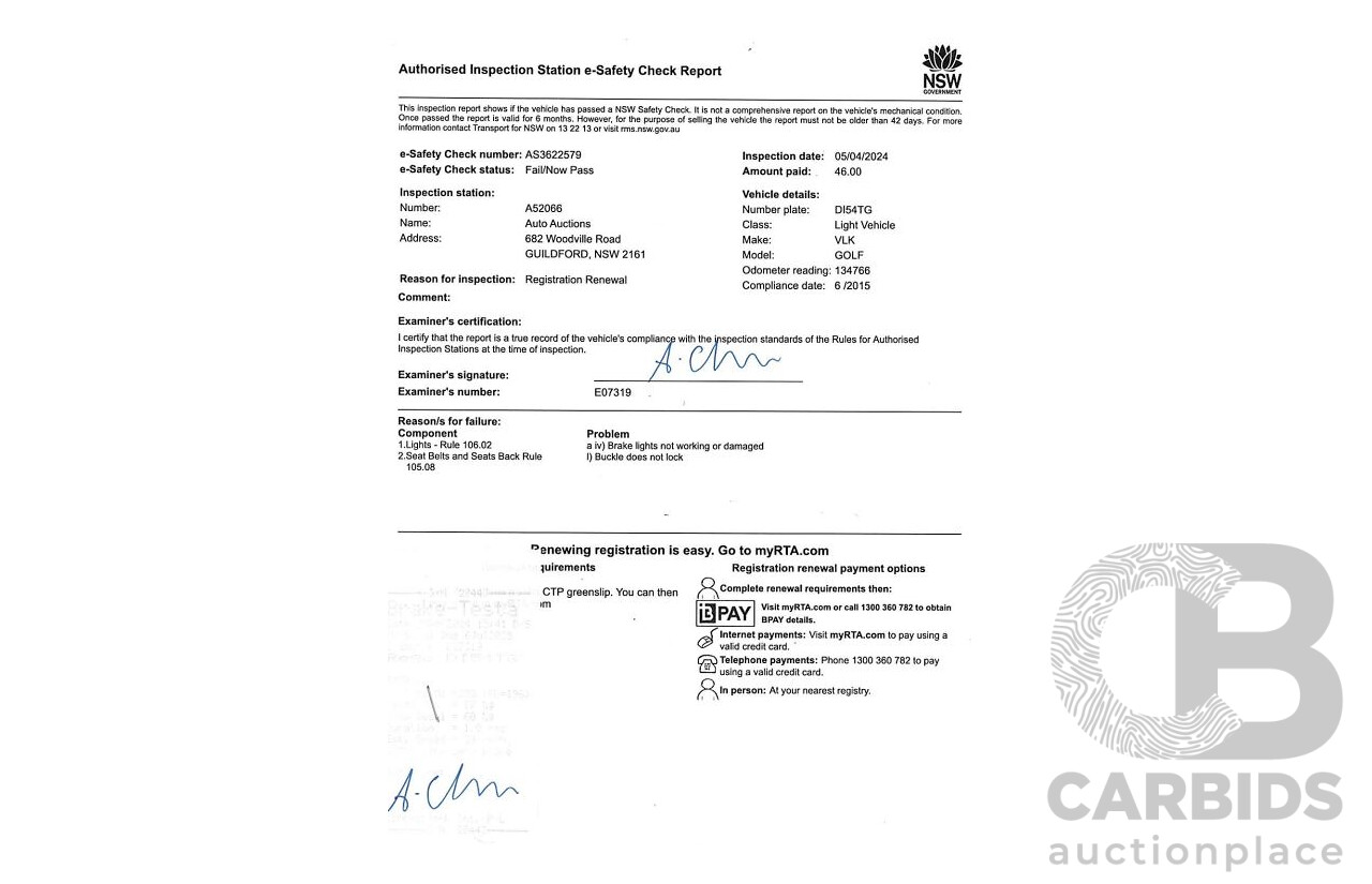 6/2015 Volkswagen Golf 90 TSI MK7 MY15 5d Hatchback White Turbo 1.4L