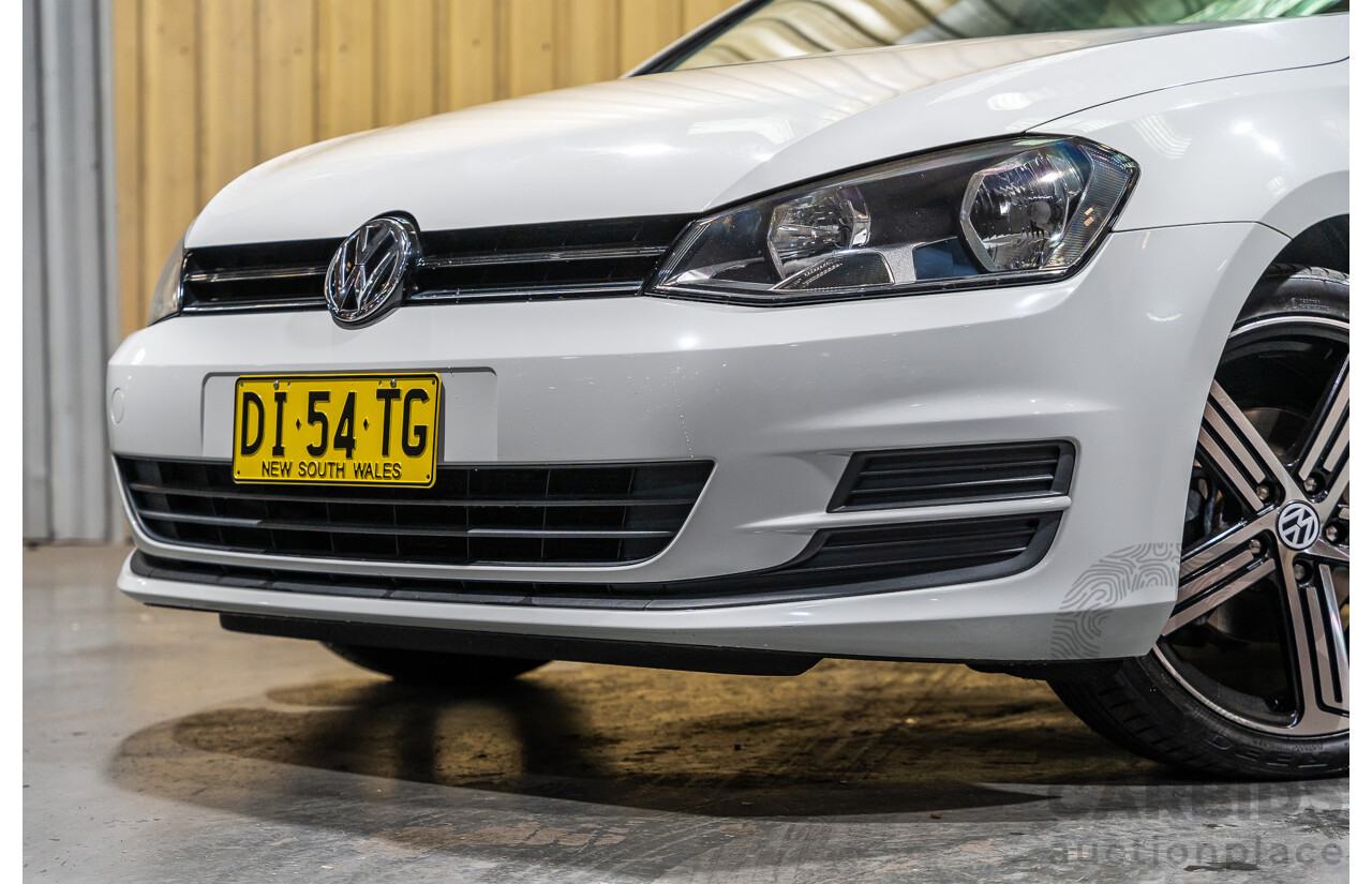 6/2015 Volkswagen Golf 90 TSI MK7 MY15 5d Hatchback White Turbo 1.4L