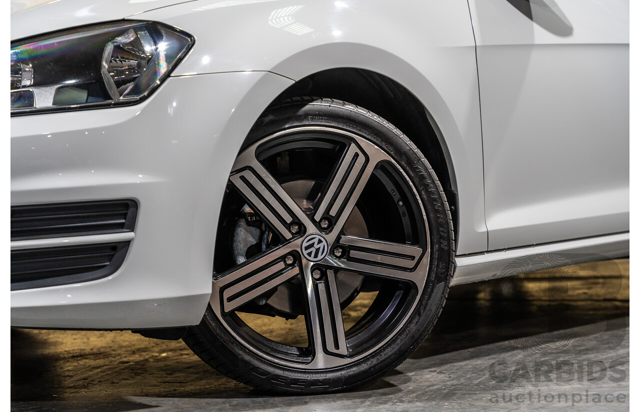 6/2015 Volkswagen Golf 90 TSI MK7 MY15 5d Hatchback White Turbo 1.4L