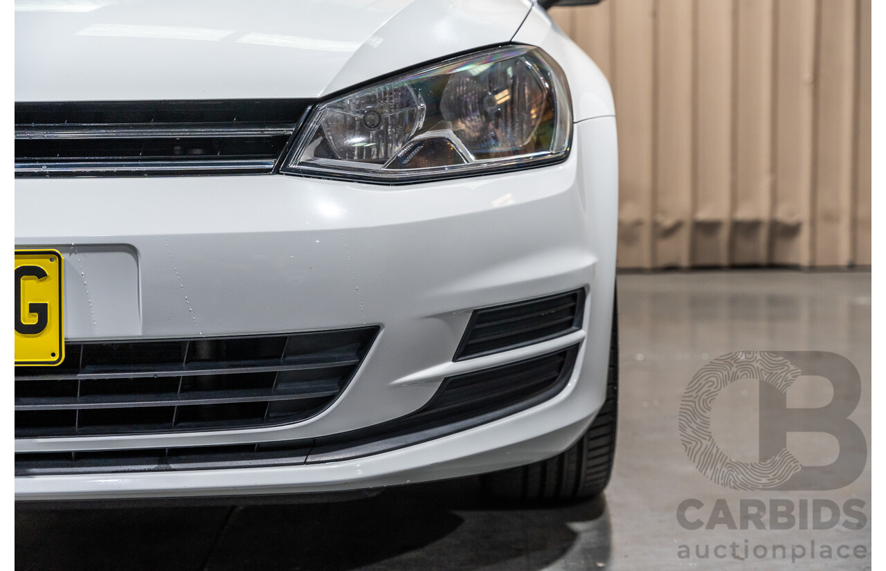 6/2015 Volkswagen Golf 90 TSI MK7 MY15 5d Hatchback White Turbo 1.4L