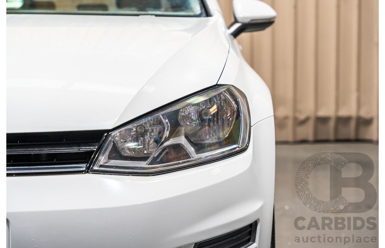 6/2015 Volkswagen Golf 90 TSI MK7 MY15 5d Hatchback White Turbo 1.4L