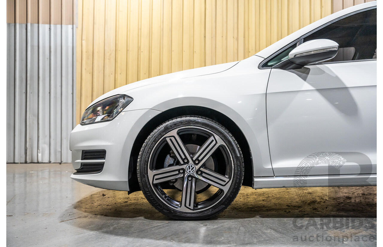 6/2015 Volkswagen Golf 90 TSI MK7 MY15 5d Hatchback White Turbo 1.4L