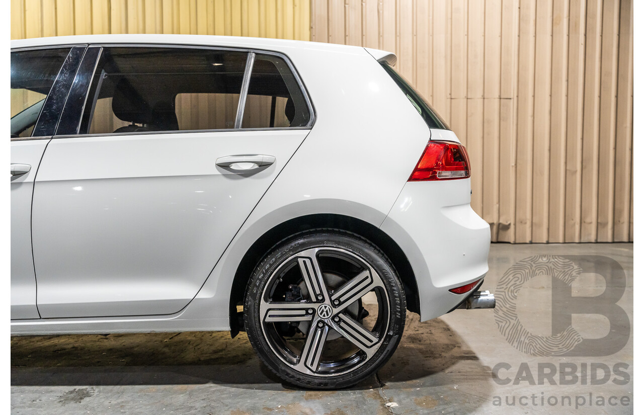 6/2015 Volkswagen Golf 90 TSI MK7 MY15 5d Hatchback White Turbo 1.4L
