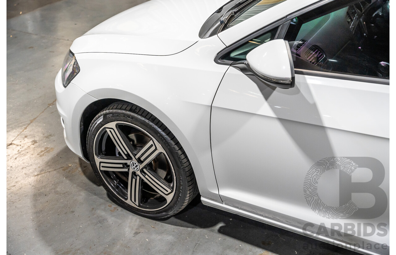 6/2015 Volkswagen Golf 90 TSI MK7 MY15 5d Hatchback White Turbo 1.4L