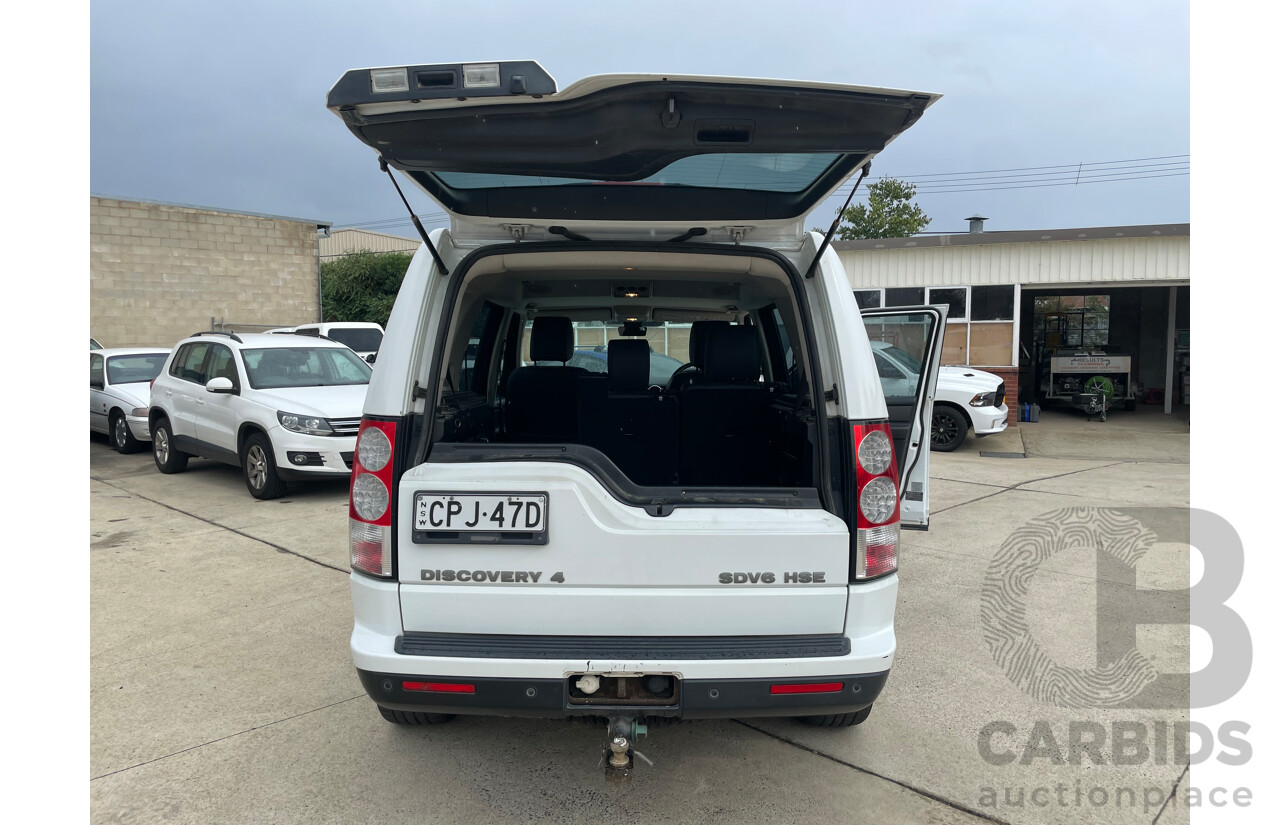 08/2012 Land Rover Discovery 4 3.0 SDV6 HSE 4x4 MY12 4D Wagon White 3.0L