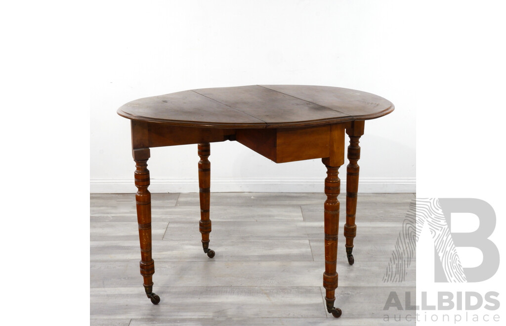 Oak Drop Side Occasional Table