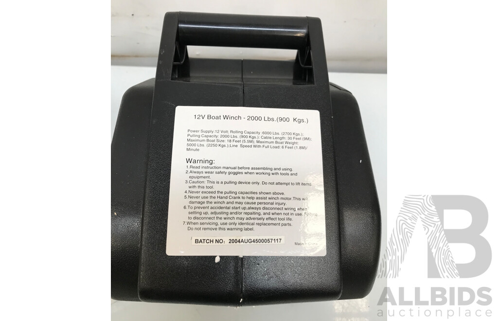 Super Gear 12V Boat Winch - Brand New