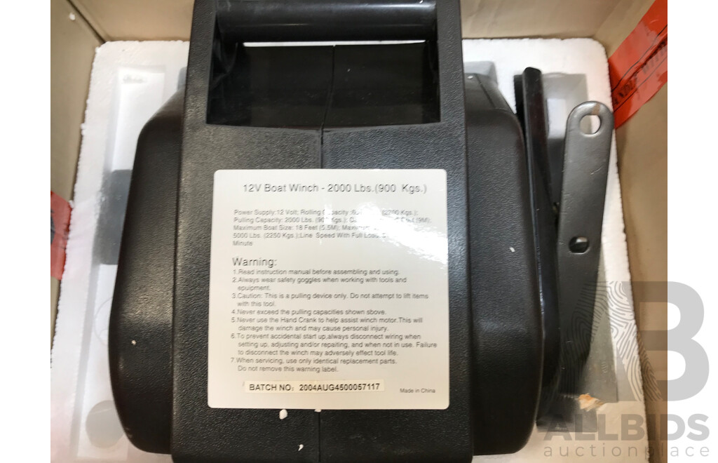 Super Gear 12V Boat Winch - Brand New