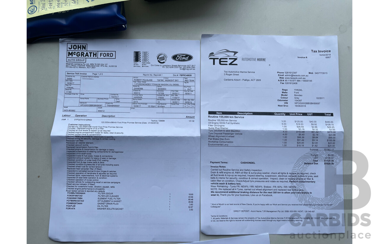 4/2011 Ford Mondeo LX MC 4d Wagon Grey 2.3L