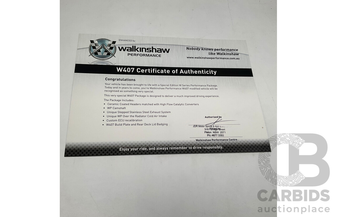 3/2016 Holden Commodore Utility SS-V Redline VF11 Utility Nitrate Silver V8 6.2L - Walkinshaw W407 Package