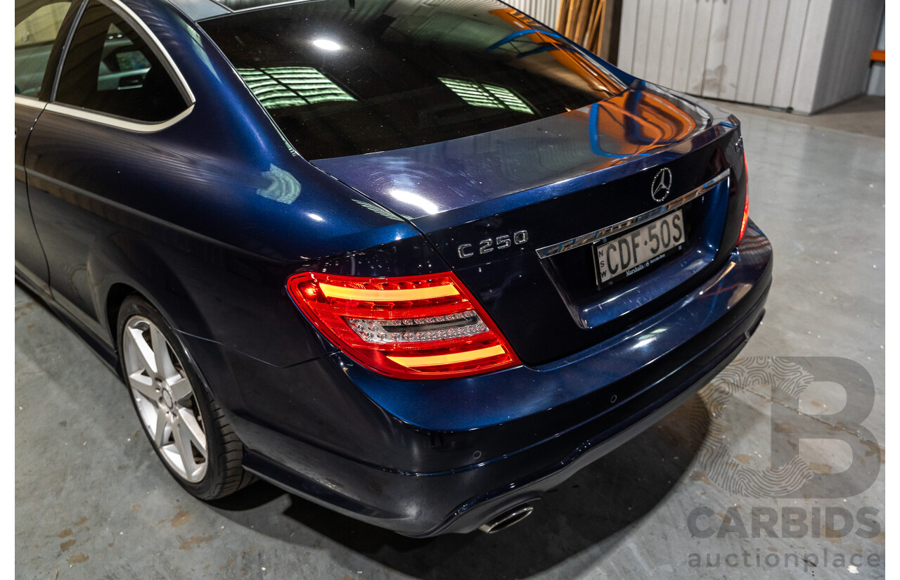 8/2011 Mercedes Benz C250 CDI AMG Package BE W204 MY11 2d Coupe Cavansite Blue Metallic Turbo Diesel 2.1L