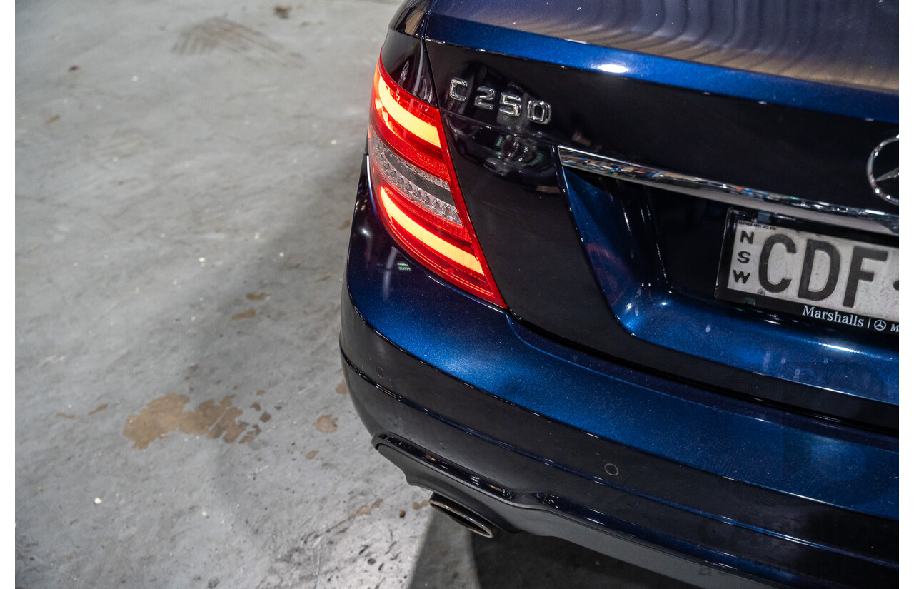 8/2011 Mercedes Benz C250 CDI AMG Package BE W204 MY11 2d Coupe Cavansite Blue Metallic Turbo Diesel 2.1L