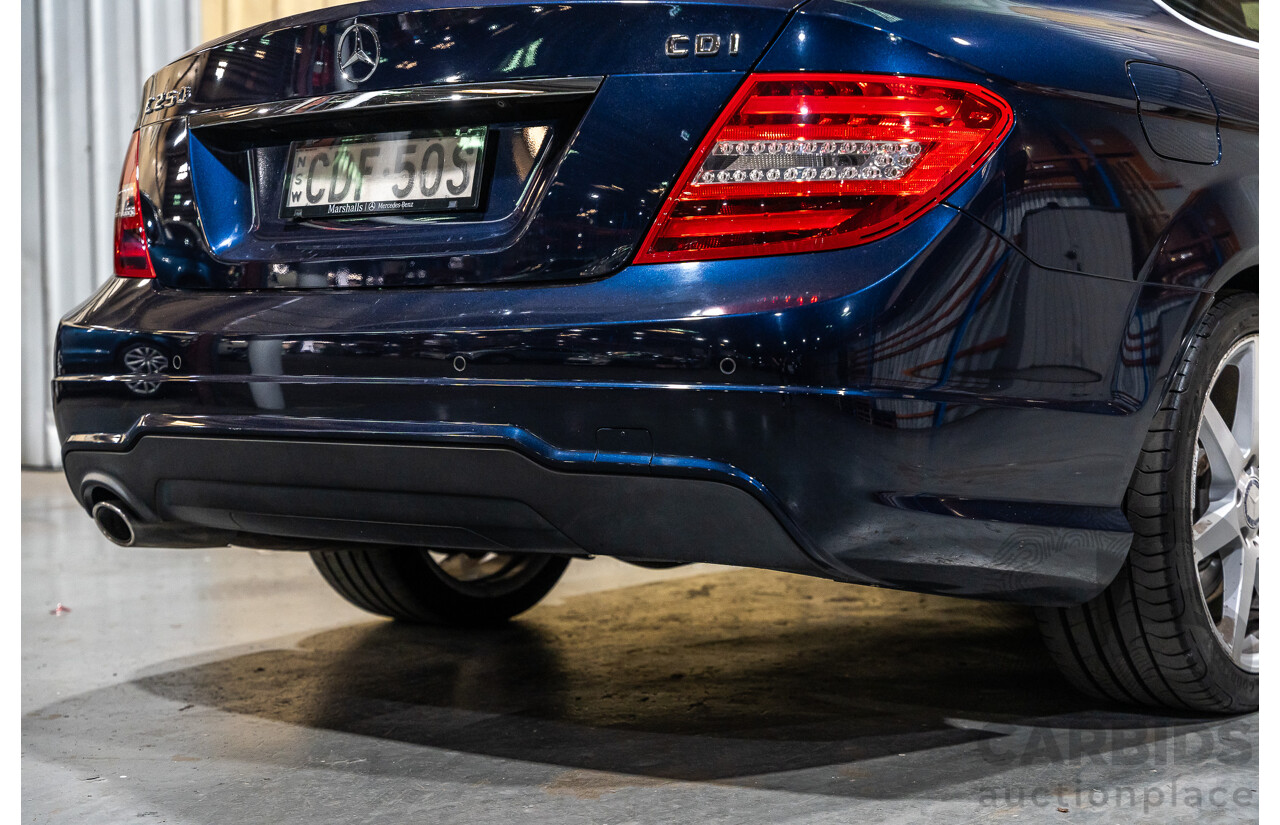 8/2011 Mercedes Benz C250 CDI AMG Package BE W204 MY11 2d Coupe Cavansite Blue Metallic Turbo Diesel 2.1L