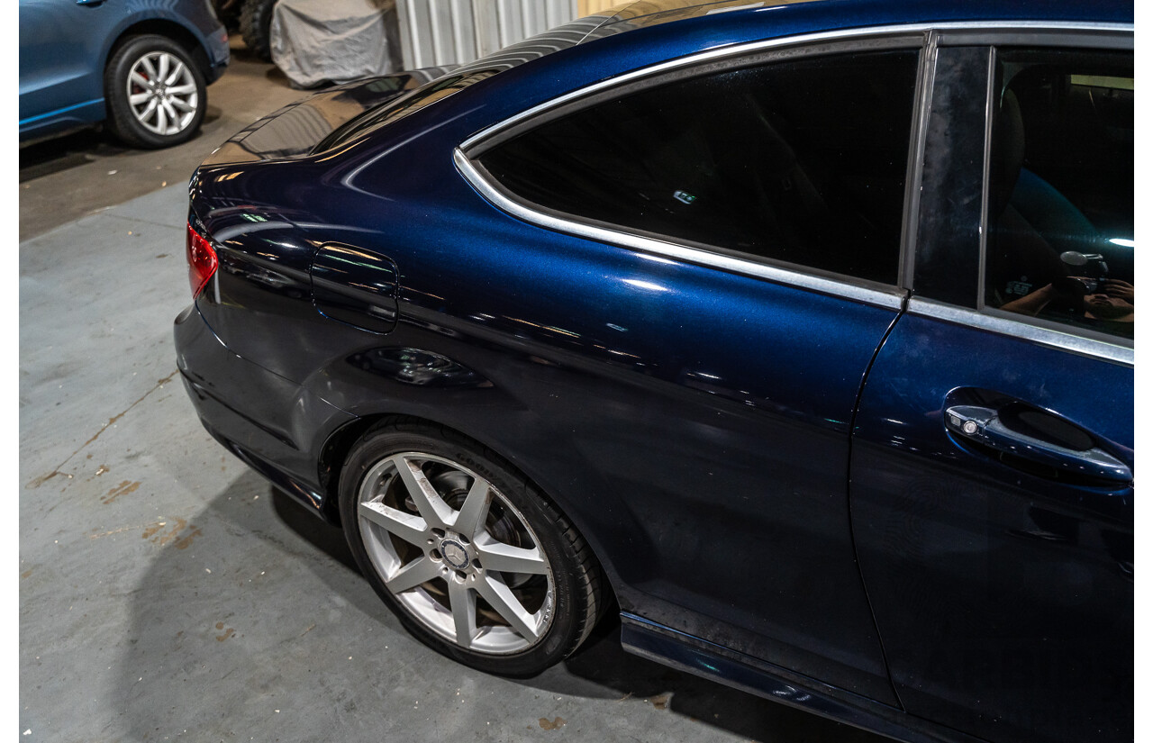 8/2011 Mercedes Benz C250 CDI AMG Package BE W204 MY11 2d Coupe Cavansite Blue Metallic Turbo Diesel 2.1L