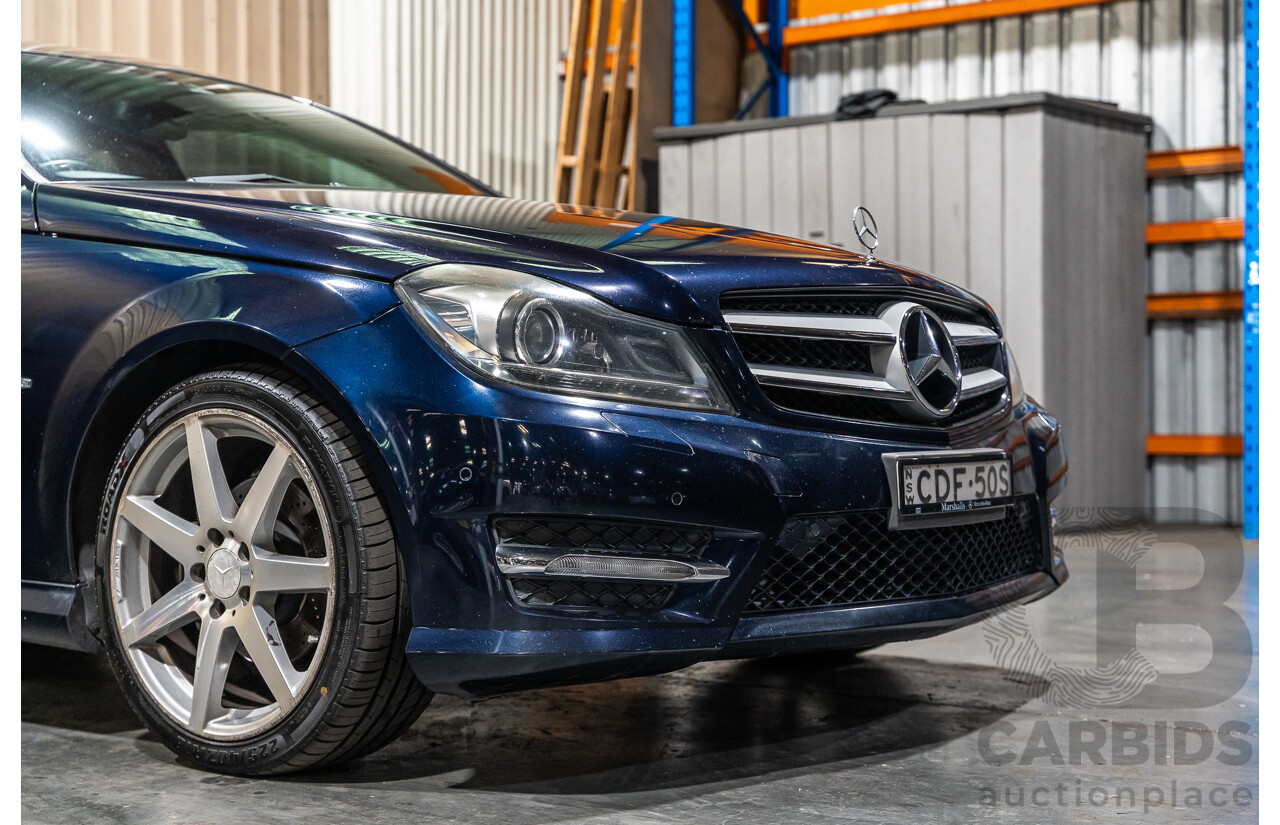 8/2011 Mercedes Benz C250 CDI AMG Package BE W204 MY11 2d Coupe Cavansite Blue Metallic Turbo Diesel 2.1L