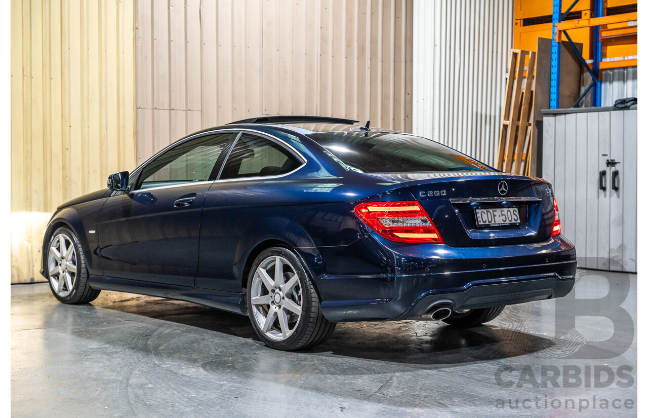 8/2011 Mercedes Benz C250 CDI AMG Package BE W204 MY11 2d Coupe Cavansite Blue Metallic Turbo Diesel 2.1L