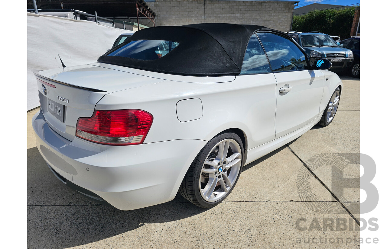 4/2009 BMW 125i E88 MY09 2d Convertible White 3.0L - Msport