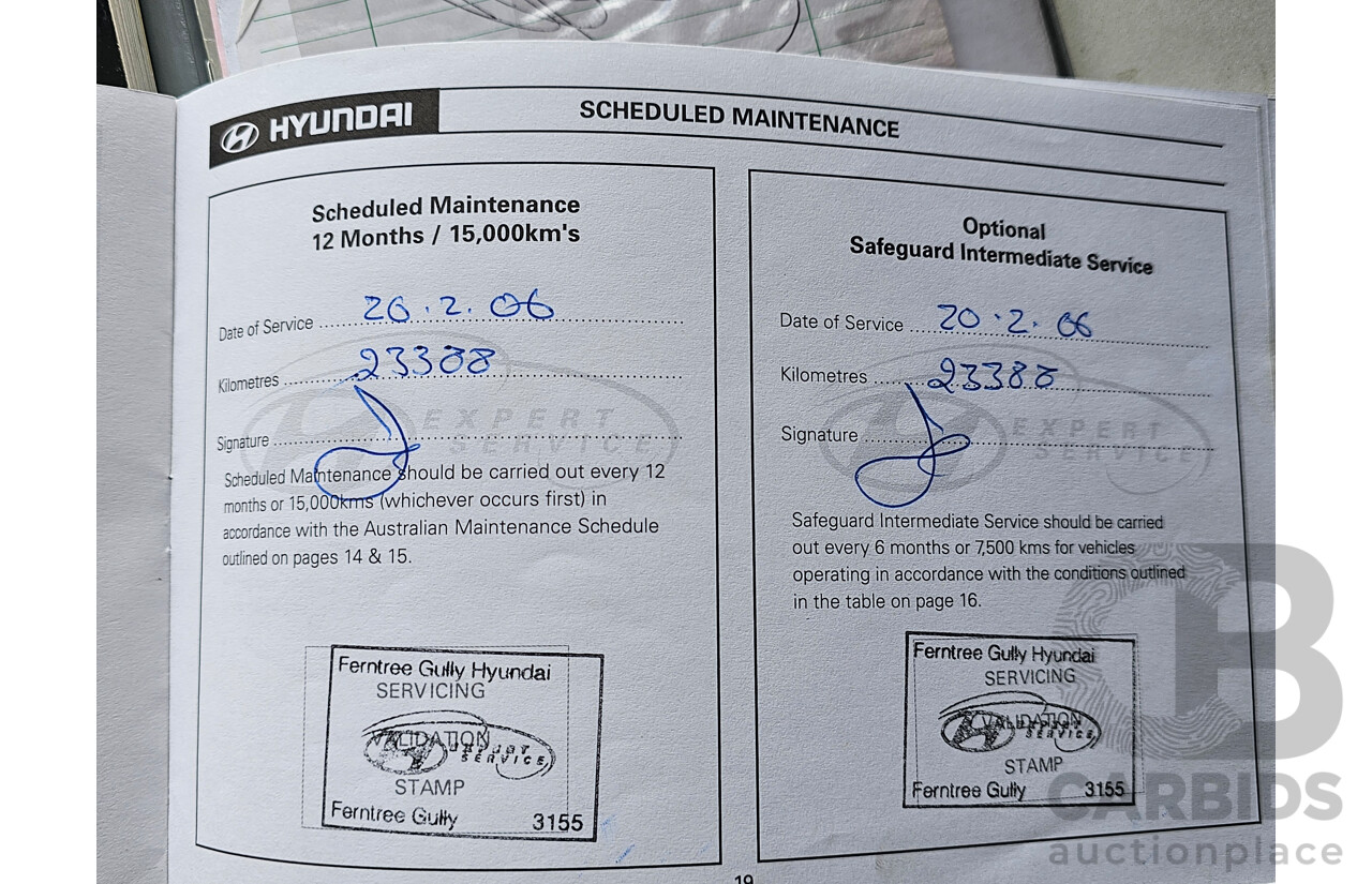 3/2005 Hyundai Tucson   4d Wagon Blue 2.7L