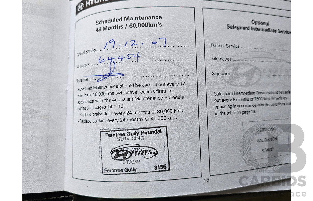 3/2005 Hyundai Tucson   4d Wagon Blue 2.7L