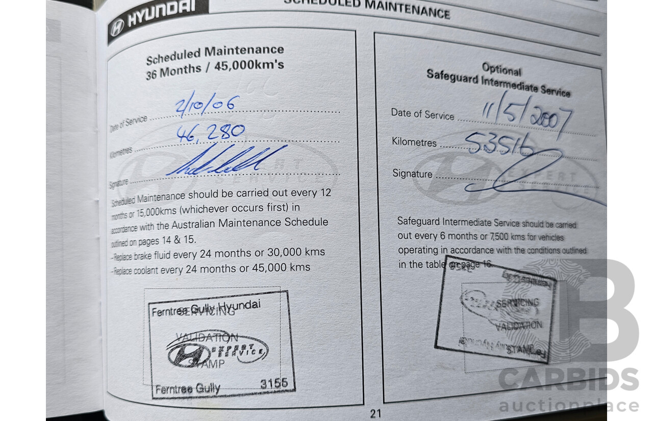 3/2005 Hyundai Tucson   4d Wagon Blue 2.7L