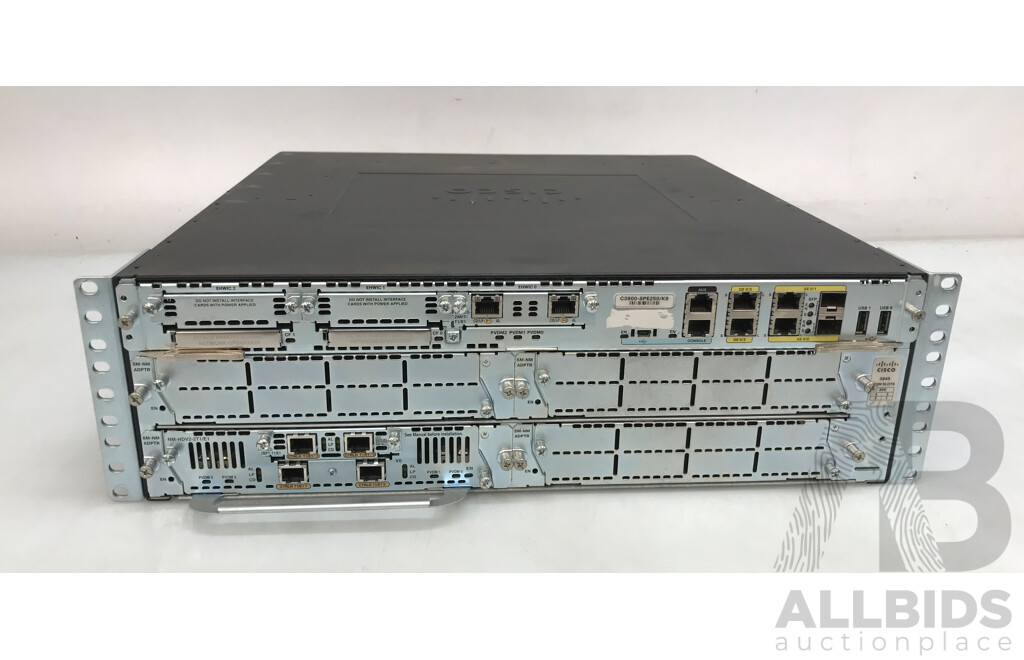 Cisco (3945) 3900 Series Integrated Services Router - Lot of 5