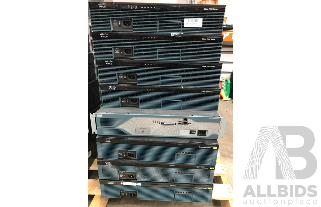 Cisco 2900 and 2800 Series Assorted Integrated Service Routers - Lot of 8
