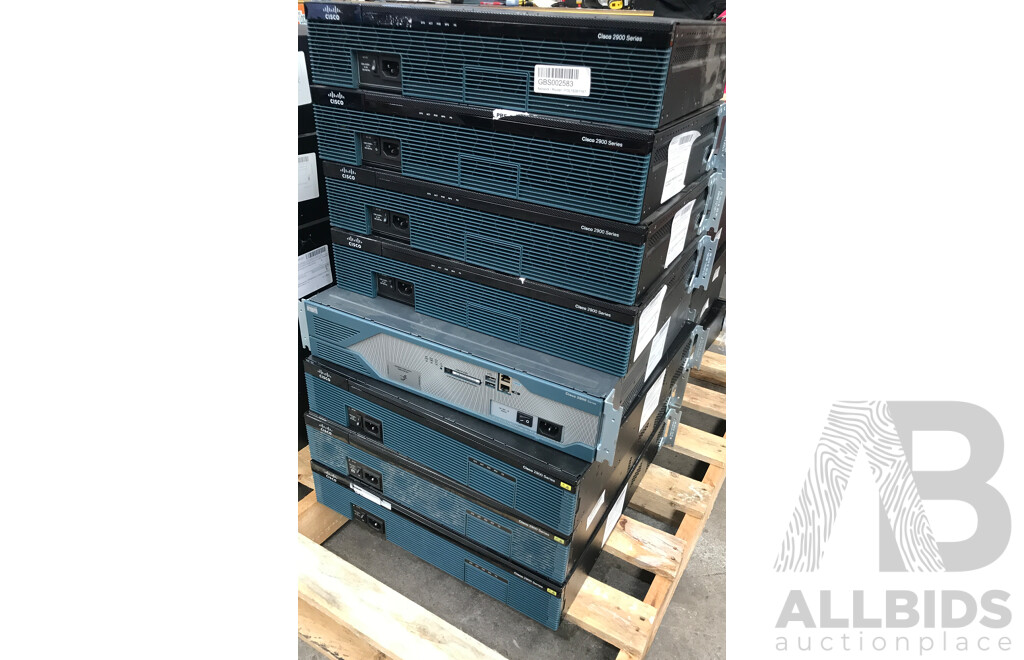 Cisco 2900 and 2800 Series Assorted Integrated Service Routers - Lot of 8