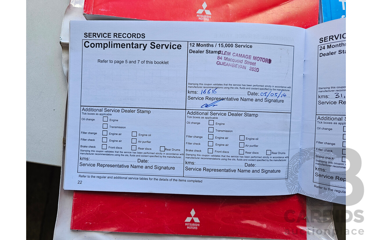 10/2013 Mitsubishi ASX (2wd) XB MY13 4d Wagon White 2.0L