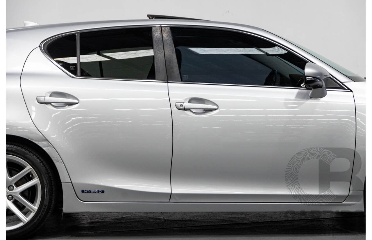 02/2015 Lexus CT 200H Hybrid Sports Luxury ZWA10R MY15 5D Hatchback Metallic Silver 1.8L