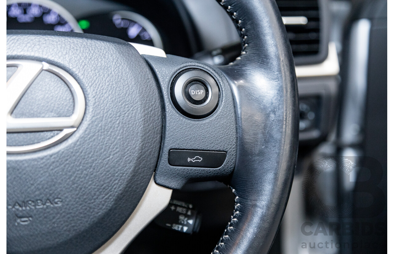 02/2015 Lexus CT 200H Hybrid Sports Luxury ZWA10R MY15 5D Hatchback Metallic Silver 1.8L