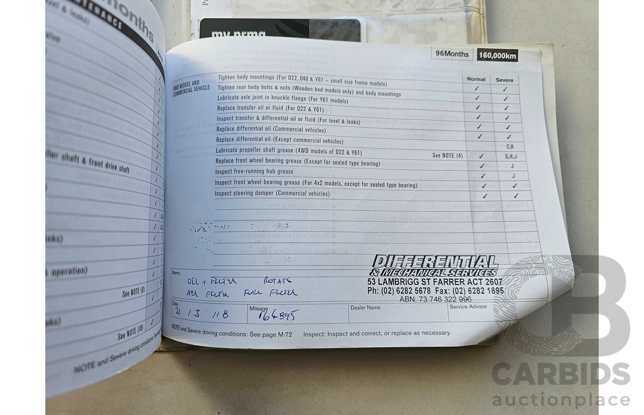 4/2009 Nissan Navara ST-X (4x4) D40 King C/Chas Grey 2.5L