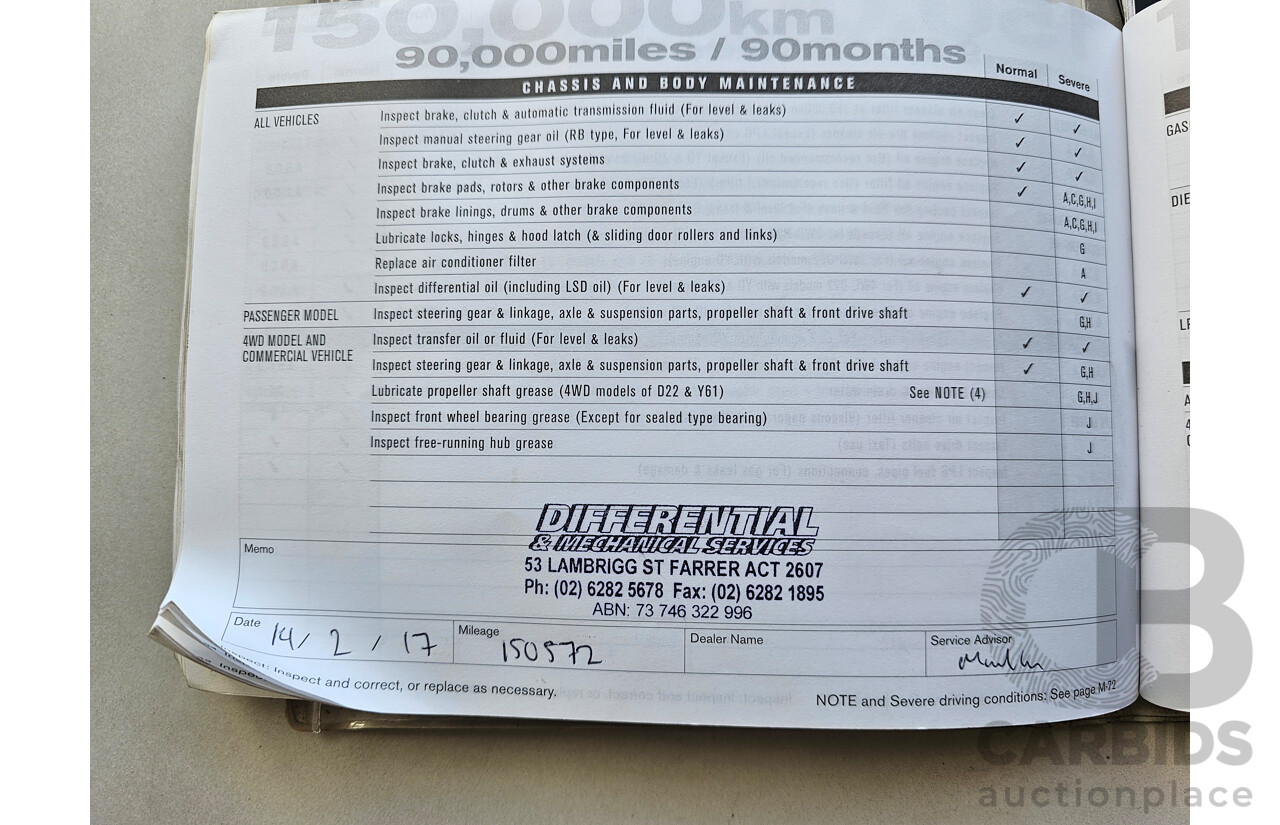 4/2009 Nissan Navara ST-X (4x4) D40 King C/Chas Grey 2.5L