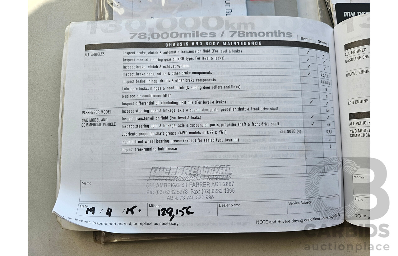 4/2009 Nissan Navara ST-X (4x4) D40 King C/Chas Grey 2.5L