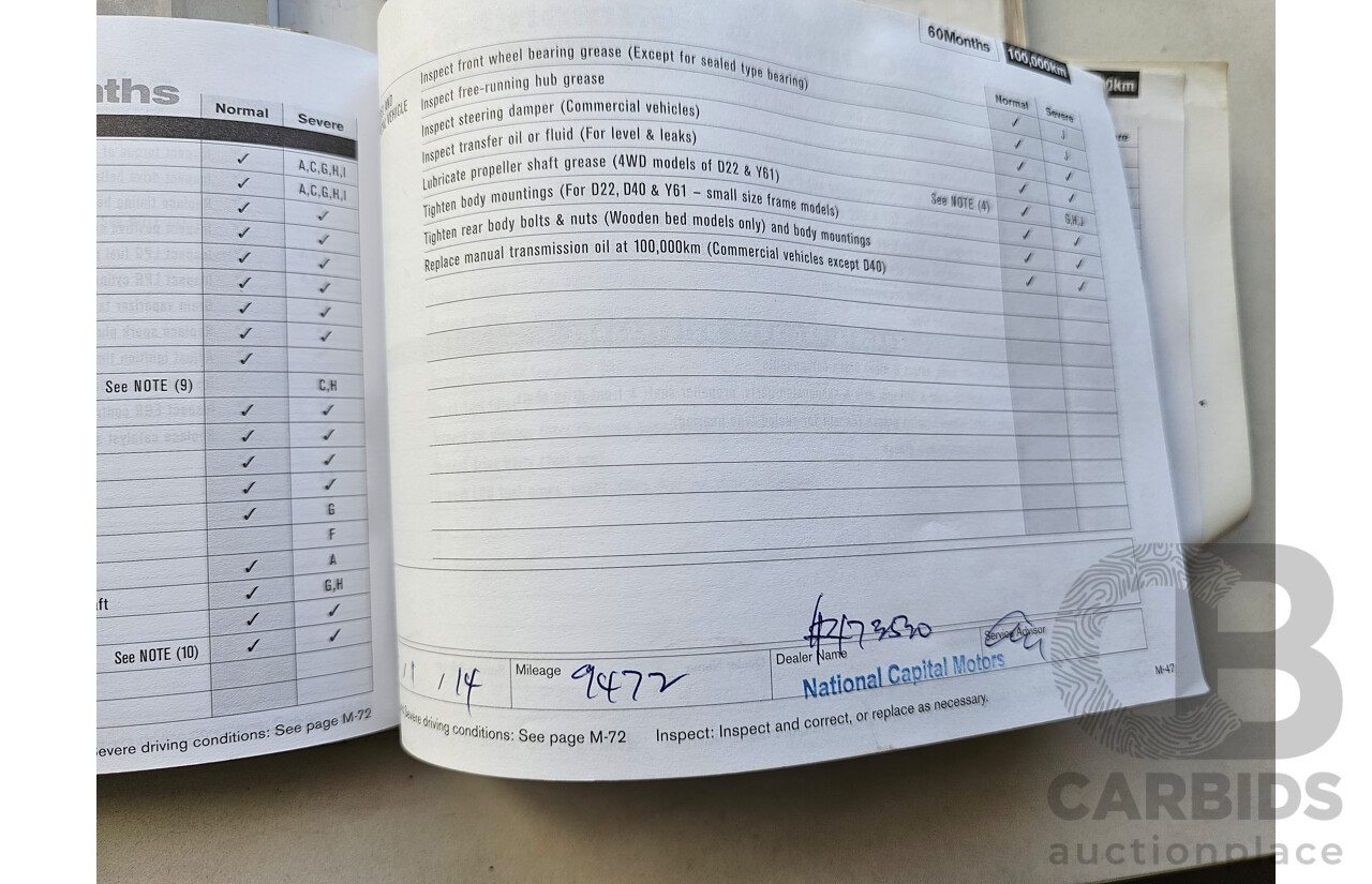 4/2009 Nissan Navara ST-X (4x4) D40 King C/Chas Grey 2.5L