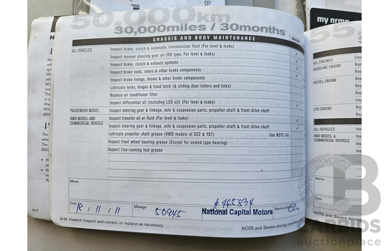 4/2009 Nissan Navara ST-X (4x4) D40 King C/Chas Grey 2.5L