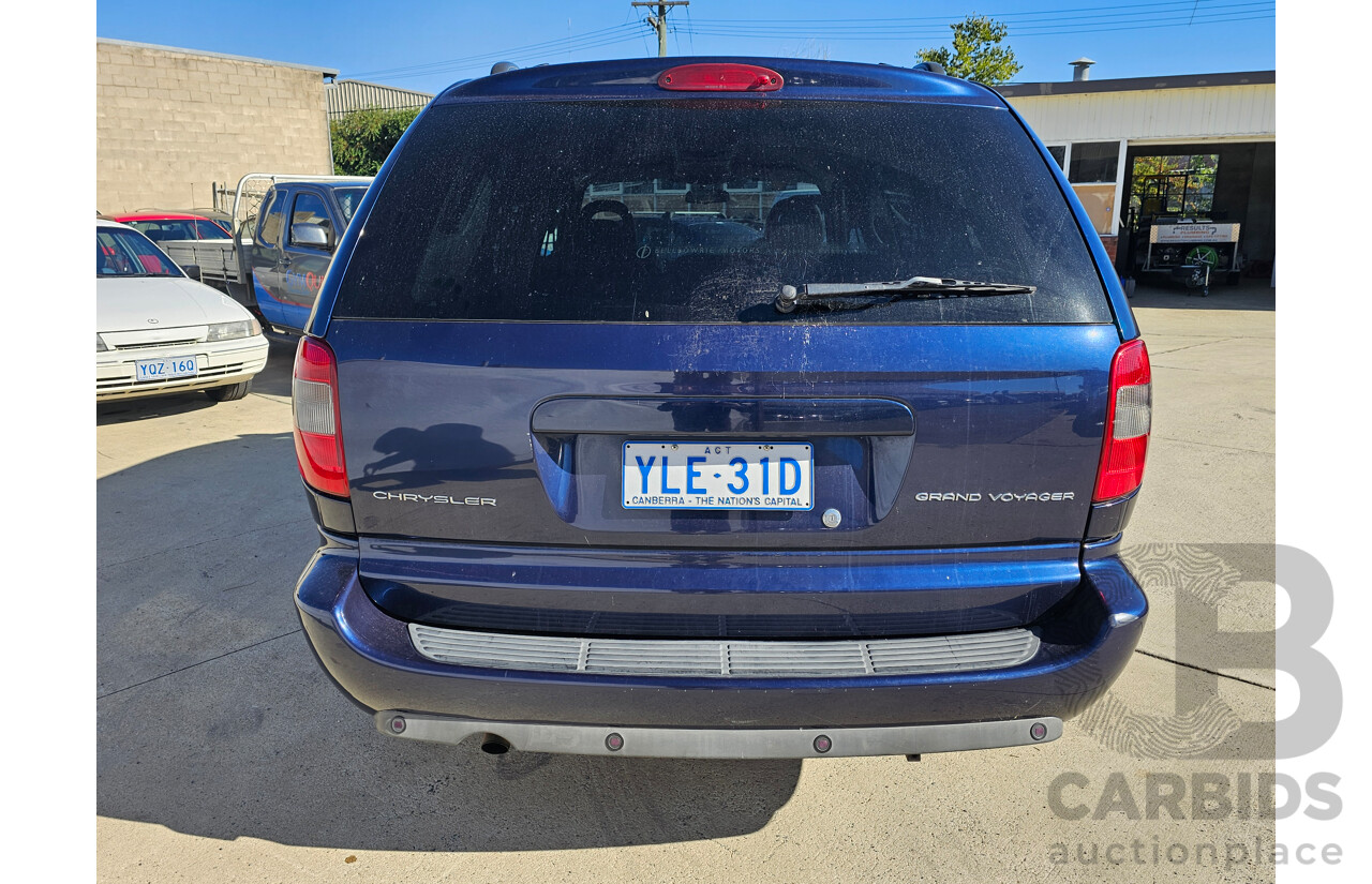 8/2007 Chrysler Grand Voyager Limited RG 05 UPGRADE 4d Wagon Blue 3.3L