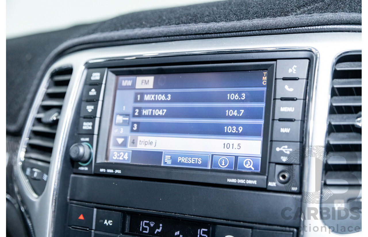 01/2013 Jeep Grand Cherokee SRT 8 Vapour Edition (AWD) WK MY13 4D Wagon Brilliant Black V8 6.4L