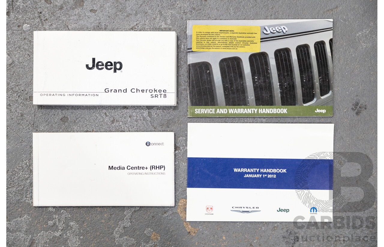 01/2013 Jeep Grand Cherokee SRT 8 Vapour Edition (AWD) WK MY13 4D Wagon Brilliant Black V8 6.4L