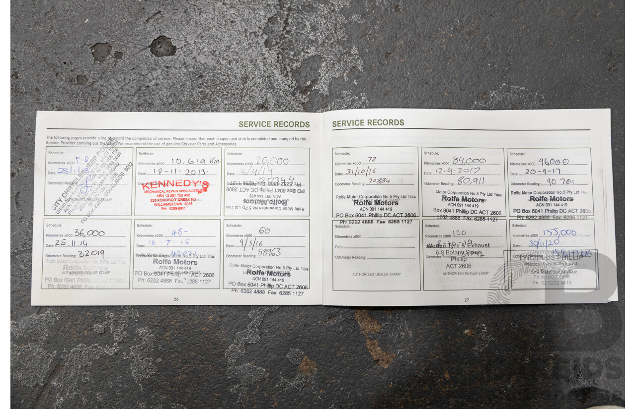 01/2013 Jeep Grand Cherokee SRT 8 Vapour Edition (AWD) WK MY13 4D Wagon Brilliant Black V8 6.4L