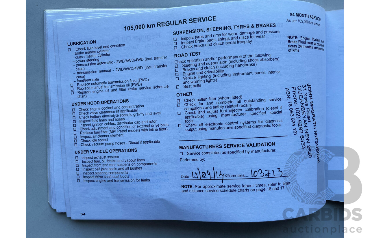 08/2007 Mitsubishi Outlander XLS 4x4 ZG 4D Wagon Silver Or Chrome 2.4L